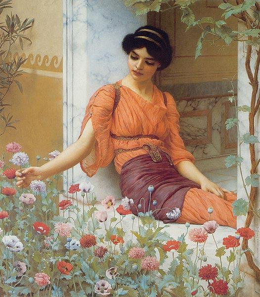 John William Godward Summer Flowers oil painting picture